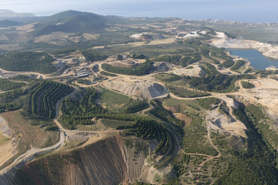 Aerial view of Grecian Magnesite's Yerakini Mines & Works