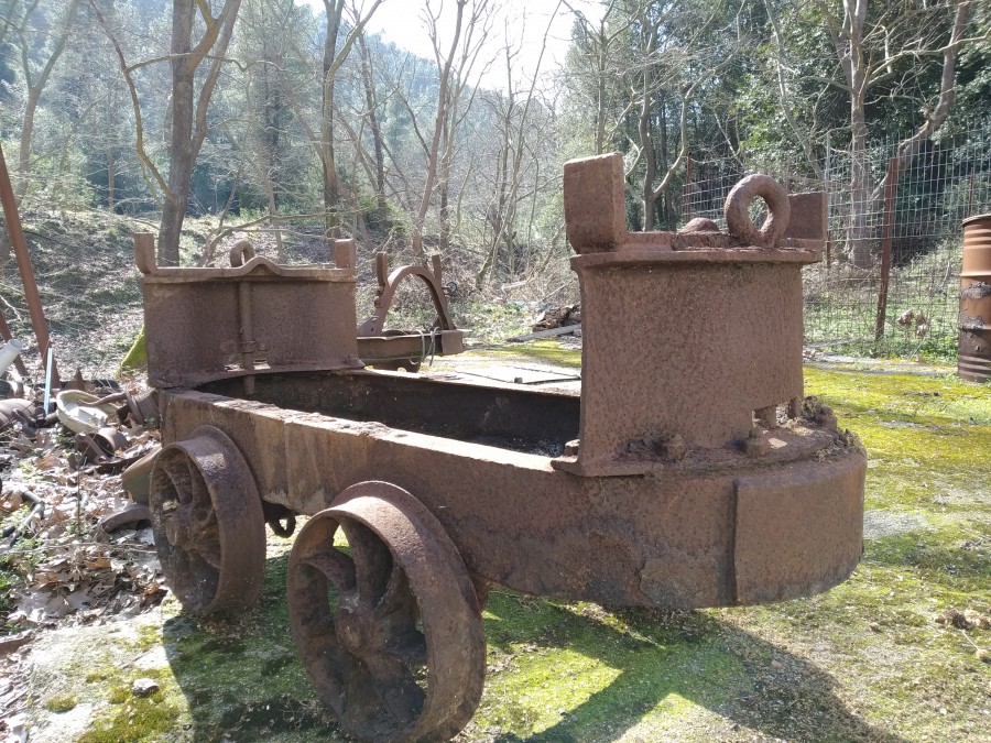 Rail wagon from old underground magnesite mine