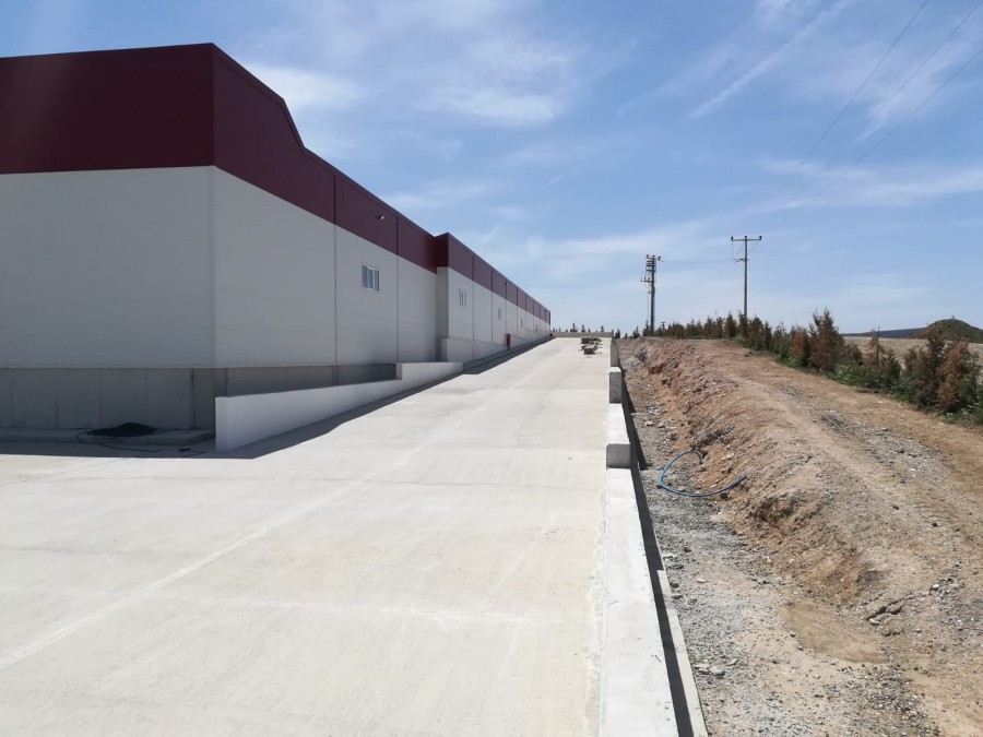 New warehouse 4000sqm at Kumbet plant - Akeniz Mineral Kaynaklari