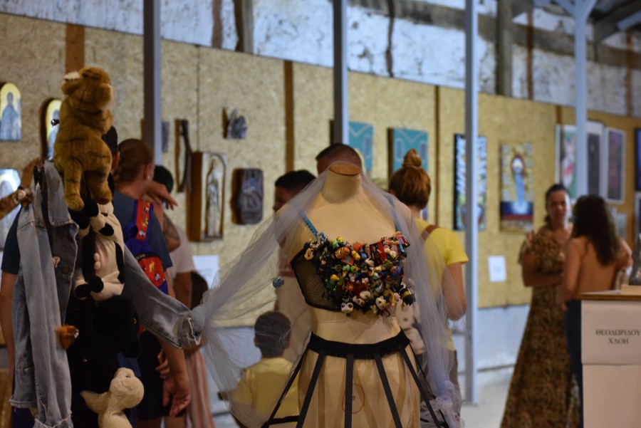 Exhibition on Grecian Magnesite former ship installation at Yerakini 2024 