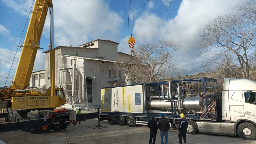 ConsenCUS Carbon Capture and Utilization Pilot Plant Arrives at Grecian Magnesite’s Yerakini Mine